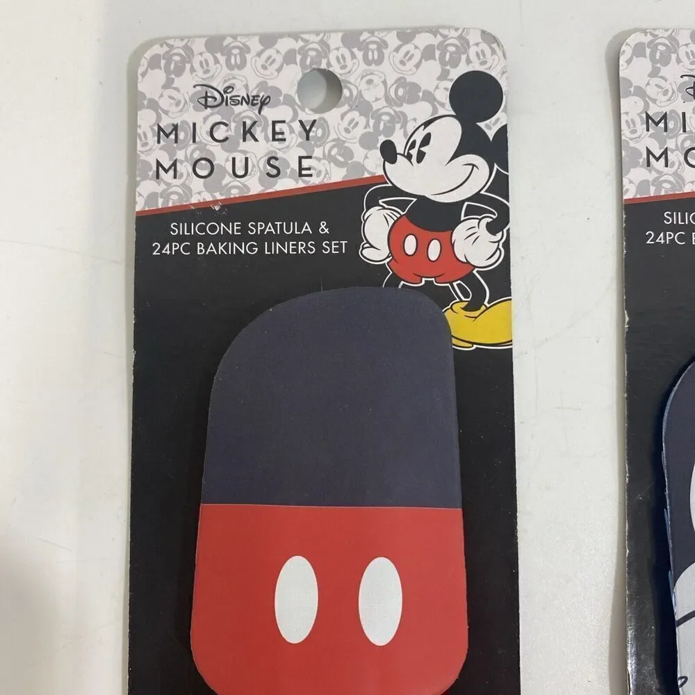 Lot (3) Mickey Minnie Mouse Silicone Baking Spatulas & 24pc Cupcake Liners Sets - Picture 5 of 6